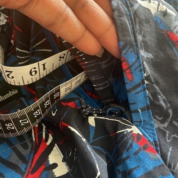 Columbia Swim trunks Men's Summerdry pocket Bright Indigo King Palm Size Medium - Picture 6 of 13